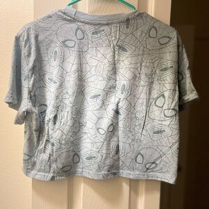 Marvel Gray Spider-Man Crop Top